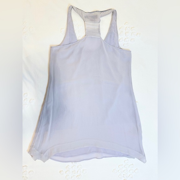 Vintage Isabel Lu Crepe Slip Mini Dress - Silver - M - Picture 5 of 10